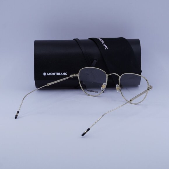 Montblanc MB0111O 002 Aviator Eyeglasses 49mm – Gold - Picture 10 of 10